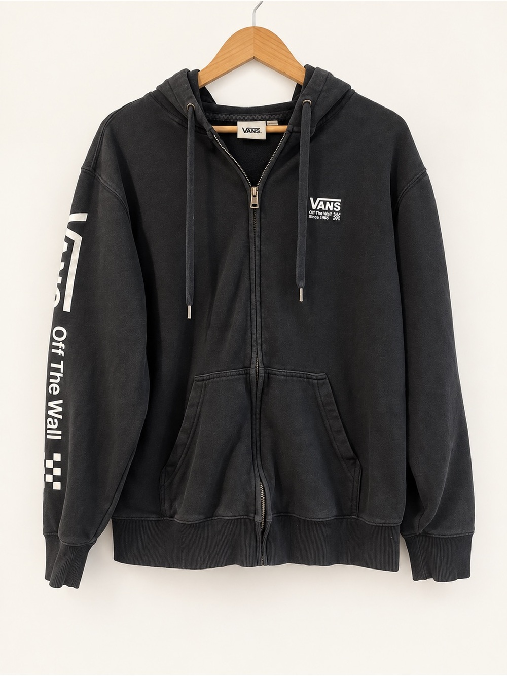 🖤 Off the Wall, On Repeat | Vans Zip Hoodie Size S